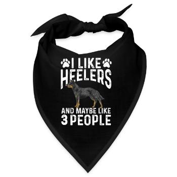 Australian Cattle Dog Red Blue Heeler - Bandana - Schwarz - Vorne