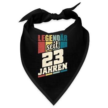 23. Geburtstag Legendär Seit 23 Jahren Legende 23 - Bandana - Schwarz - Vorne