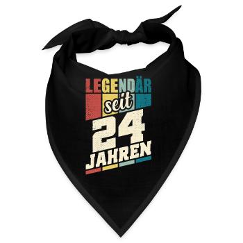24. Geburtstag Legendär Seit 24 Jahren Legende 24 - Bandana - Schwarz - Vorne