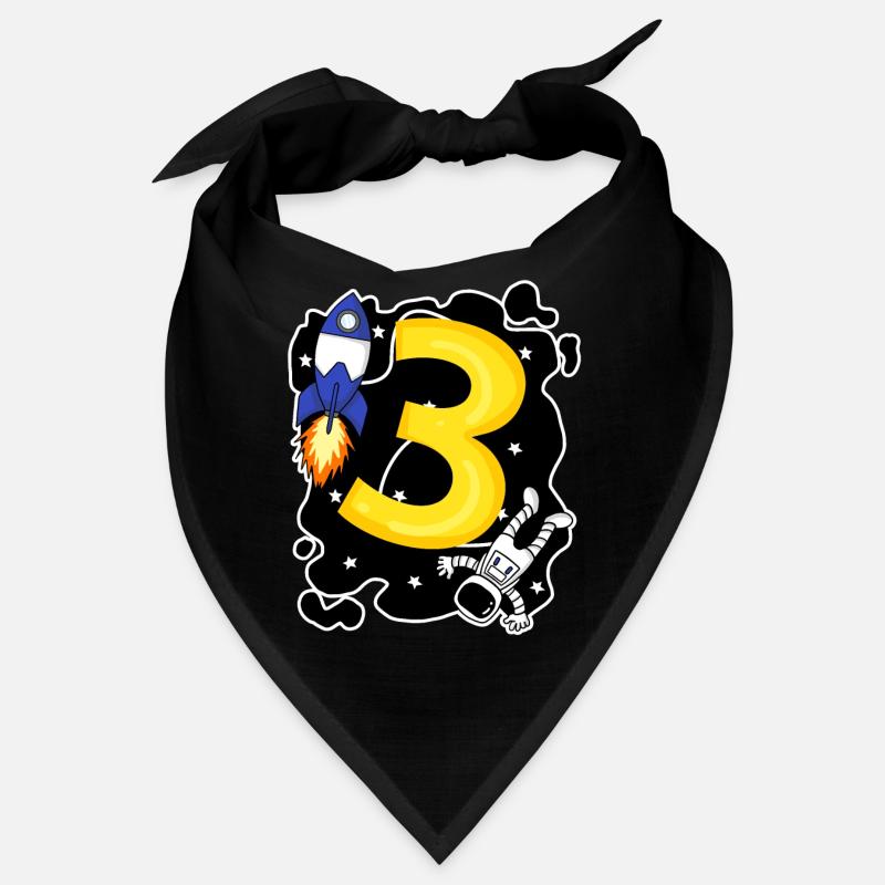 3 Birthday Boy Astronaut - Trois ans Bandana