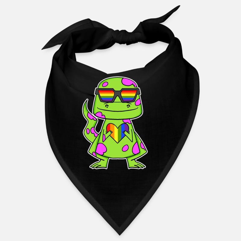 Dino Regenbogen Herz Dinosaurier Bandana