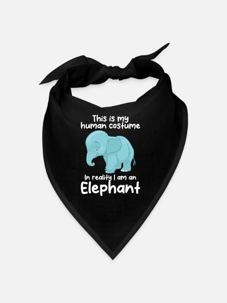 C’est mon éléphant en costume humain - Bandana - noir - Devant