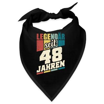 48. Geburtstag Legendär Seit 48 Jahren Legende 48 - Bandana - Schwarz - Vorne