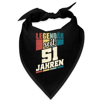 51. Geburtstag Legendär Seit 51 Jahren Legende 51 - Bandana - Schwarz - Vorne
