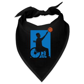 Rollstuhl - Bandana - Schwarz - Vorne