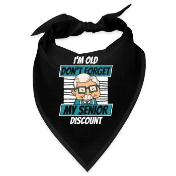 Rentner Rente Senior - Bandana - Schwarz - Vorne