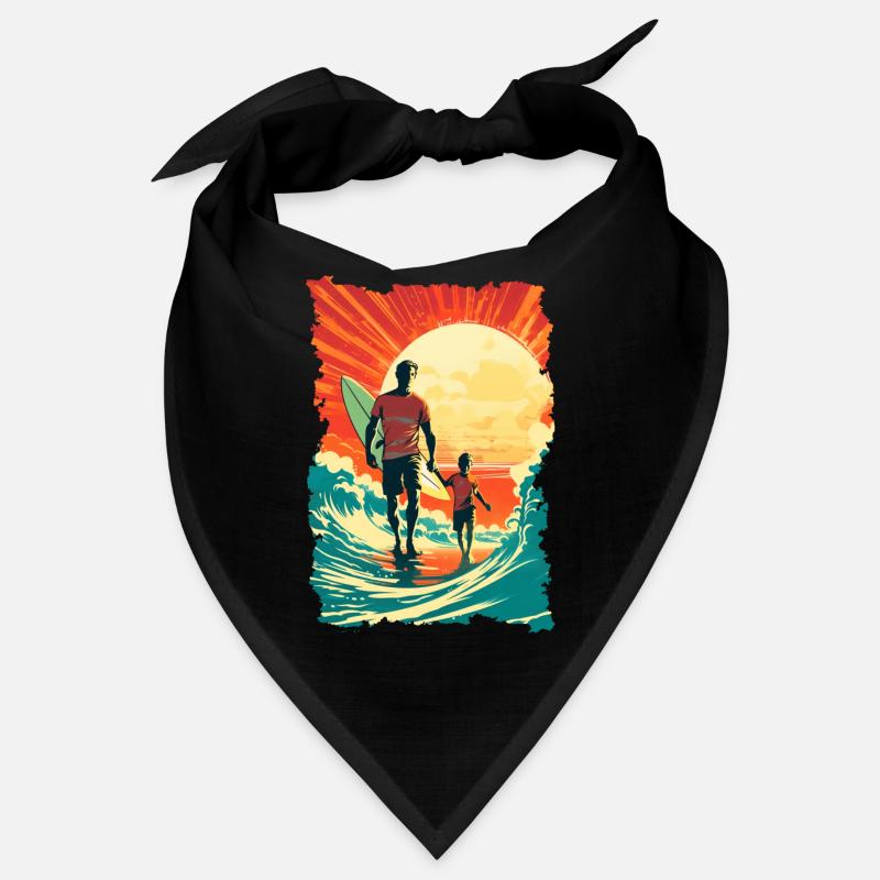 Père et fils surfeur cadeau surfeur Bandana