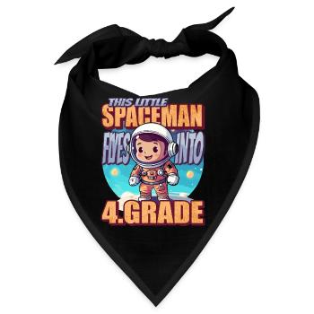Dieser Kleine Raumfahrer Fliegt In Die Vierte - Bandana - Schwarz - Vorne