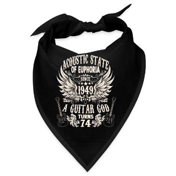 hobby musician guitarist birthday 1949 - Bandana - Schwarz - Vorne