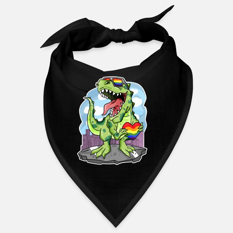 Dino Regenbogen Herz Dinosaurier Bandana