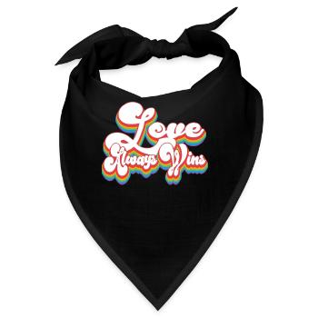 Liebe gewinnt immer - Pride Month LGBTQ - Bandana - Schwarz - Vorne