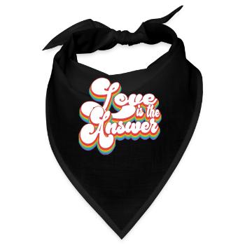 Die Antwort ist Liebe - Pride Month LGBTQ - Bandana - Schwarz - Vorne