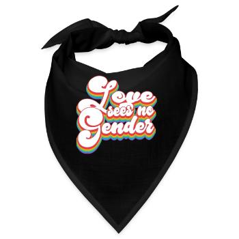 Pride Month LGBTQ - Liebe kennt kein Geschlecht - Bandana - Schwarz - Vorne