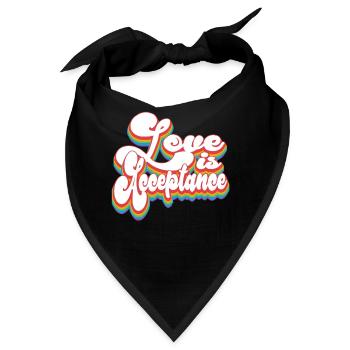 Liebe ist Akzeptanz - Pride Month LGBTQ - Bandana - Schwarz - Vorne