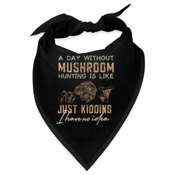 Pilzsammler Pilz Motiv für Pilzsucher - Bandana - Schwarz - Vorne
