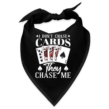 Lustiger Casino Poker Spieler Texas Hold'em Omaha - Bandana - Schwarz - Vorne
