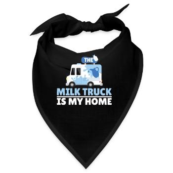 Kuh Milch Heim Milchwagen - Bandana - Schwarz - Vorne