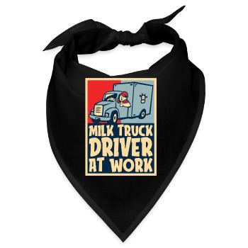 Kuh Milch Treiber Milchwagen - Bandana - Schwarz - Vorne