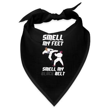 Rieche meine Füße rieche mein Schwarzgurt-Karate - Bandana - Schwarz - Vorne