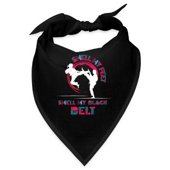 Rieche meine Füße rieche mein Schwarzgurt-Karate - Bandana - Schwarz - Vorne