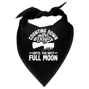 Counting down the days until the next full moon - Bandana - Schwarz - Vorne