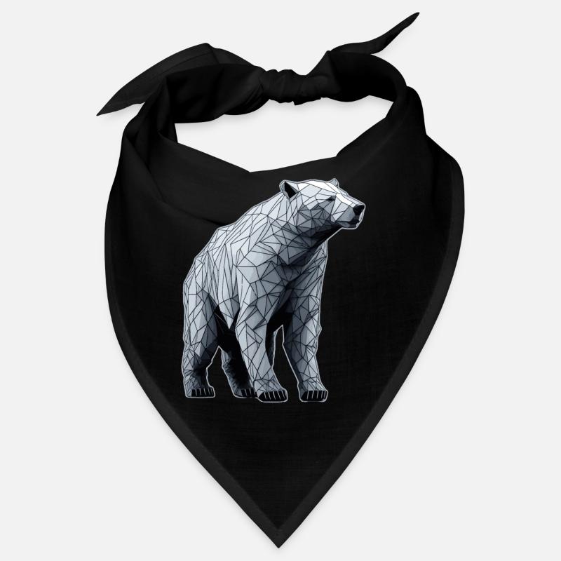 Polygone de l’ours polaire LIne Art Bandana