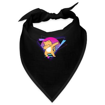 Vaporwave Cat - Bandana - Schwarz - Vorne