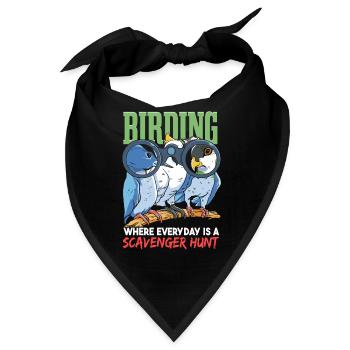 Lustiger Vogelbeobachtungshumor - Bandana - Schwarz - Vorne