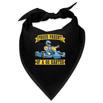 Go Kart Kartfahren Kartfahrer Elternteil - Bandana - Schwarz - Vorne