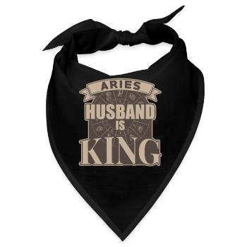 Widder Ehemann Ist König - Bandana - Schwarz - Vorne