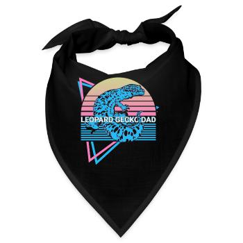 Leopard Gecko Papa Retro - Bandana - Schwarz - Vorne
