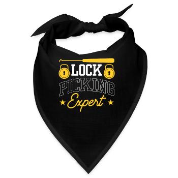 Lockpicking Experte Lock Picking Knacken Schloss - Bandana - Schwarz - Vorne