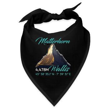 Matterhorn Wanderer Bergfan klettern Hiking - Bandana - Schwarz - Vorne