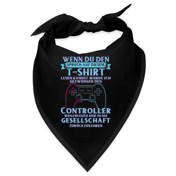 Zocken - Bandana - Schwarz - Vorne