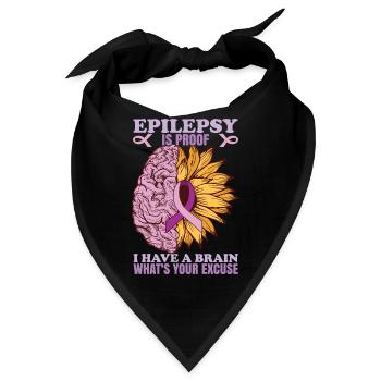 Epilepsie ist der Beweis - Bandana - Schwarz - Vorne
