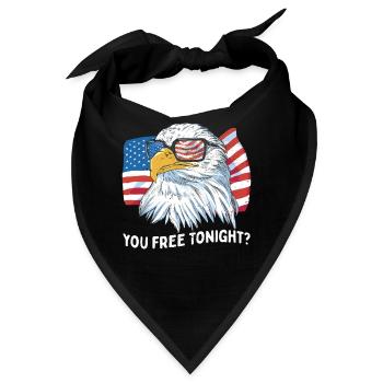 Du bist heute Abend frei Weißkopfseeadler Amerika - Bandana - Schwarz - Vorne