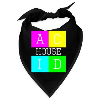 Acid House weiß - Bandana - Schwarz - Vorne
