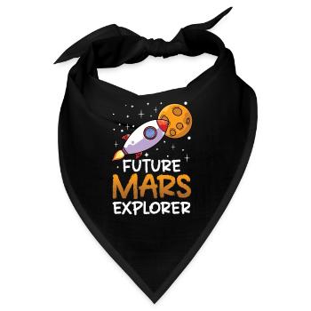 Zukünftiger Mars Erforscher Planet Astronaut - Bandana - Schwarz - Vorne