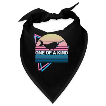 Narwal Retro - Bandana - Schwarz - Vorne