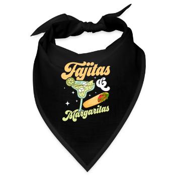 Fajitas & Margaritas Foodie Taco Food Wrap - Bandana - Schwarz - Vorne