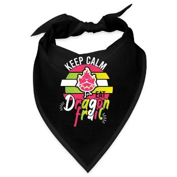 Keep Calm Eat Dragon Fruit - Bandana - Schwarz - Vorne