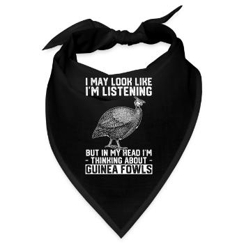 Perlhuhn - Bandana - Schwarz - Vorne