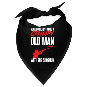 Trapschießen Skeet Tontaubenschießen - Bandana - Schwarz - Vorne