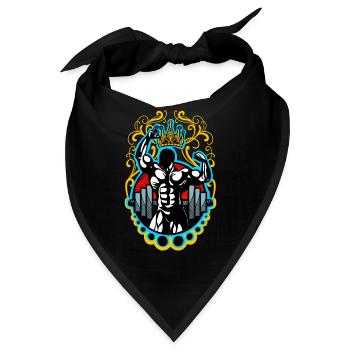 Bodybuilding Krafttraining - Bandana - Schwarz - Vorne