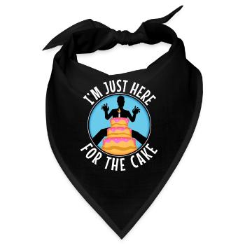 Im just here for the cake wedding - Bandana - Schwarz - Vorne