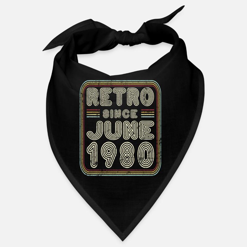 Birthday June 1980 Retro Gift Bandana
