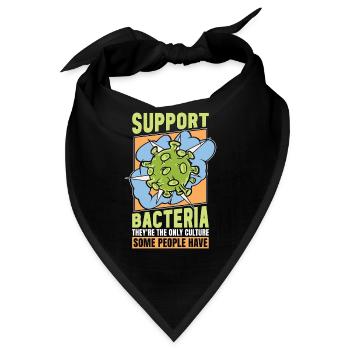 Microbiologist Support Bacteria They're Scientist - Bandana - Schwarz - Vorne