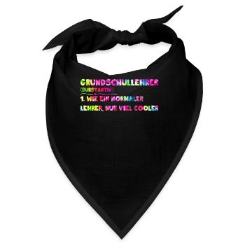 Grundschullehrer Normaler Lehrer aber cooler - Bandana - Schwarz - Vorne