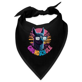 Lama Alpaka Hasta La Vista Einschulung 5.Klasse - Bandana - Schwarz - Vorne
