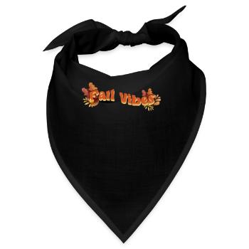 Hallo Herbst Vibes Saison Falling Autumn Leaves - Bandana - Schwarz - Vorne